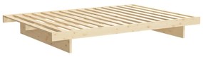 Natúr színű borovi fenyő egyszemélyes ágy ágyráccsal 120x200 cm Kanso – Karup Design