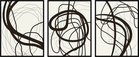 Absztrakt vonalak poszter kép triptichon 3x 50x70cm