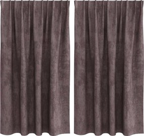 vidaXL Bársonyfüggönyök függönyökkel 2 pcs Barna 140 x 140 cm Bársony