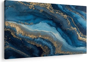 Kép - Kék márvány absztrakció (90x60 cm)