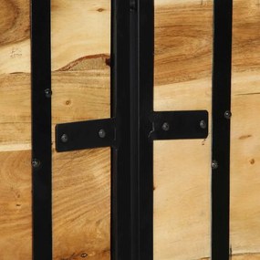 tömör fa akác és vas fejtámla 140 cm