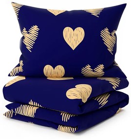 Mikroszálas ágyneműhuzat GOLBINO sötétkék Ágyneműhuzat mérete: 70 x 90 cm | 140 x 200 cm