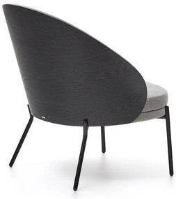 Fekete-szürke fotel Eamy – Kave Home