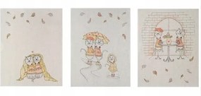 3 db-os 100% Len lenvászon konyharuha szett