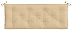 2 db melange bézs szövet kerti padpárna 120 x 50 x 7 cm
