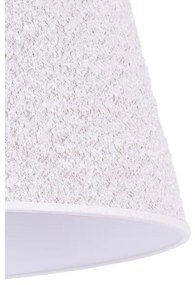 Duolla - Asztali lámpa BOUCLE 1xE27/15W/230V átm. 28 cm fehér/fa