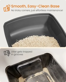 XL magas peremű macskaalmotartó tálca kiscicák és nagy macskák számára