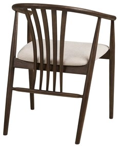 Sötétbarna tölgyfa karfás étkezőszék Agustin – House Nordic