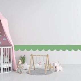 PIPPER. Textil öntapadó tapéta - Mini Ív - Palack zöld színű Szín: Sápadt