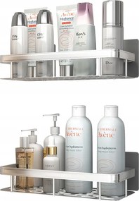 Fürdőszobai Polc Loft Zuhanyzó Ezüst 2db