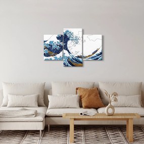 Kép - japán rajz, hullámok (90x60 cm)