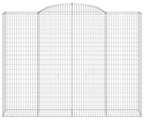 3 db íves horganyzott vas gabion kosár 300x50x220/240 cm