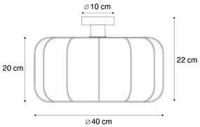 Japandi mennyezeti lámpa fehér 40 cm - Madleine