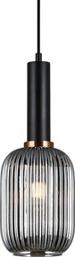 Italux glamour modern fĂŒggesztĂ©k antiola fekete fĂŒstös itxpnd-5588-1m-bksg