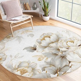 Világosszürke-bézs mosható kerek szőnyeg ø 150 cm Soft and Gentle – Mila Home