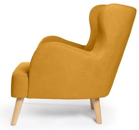Mustársárga füles fotel Noemye – Bonami Selection