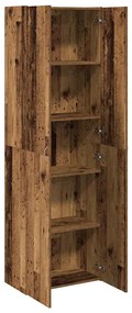 antik fa színű szerelt fa magasszekrény 60 x 32 x 190 cm