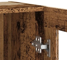 antik fa színű szerelt fa tálalószekrény 120 x 30,5 x 70 cm
