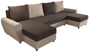 Sarok ülőgarnitúra U Fleur U (capuccino + sötétbarna). 1057072