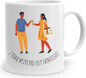 Bögre Ajándék Barátnak Minden Menőbb, fényképes nyomtatással