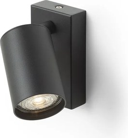 RENDL DUDE nástěnná černá 230V LED GU10 9W