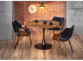 Étkezőasztal CARMELO 75 x 100 cm fekete/barna