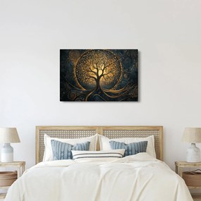 Kép – Arany aurájú fa (90x60 cm)