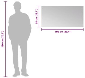 LED-es fürdőszobatükör 100x50 cm