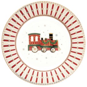 Karácsonyi porcelán desszertes tányér Polar Express