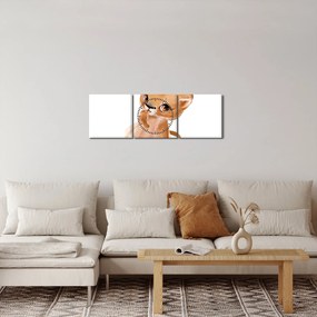 Kép - Akvarell állatka N⁰6 (órával) (90x30 cm)