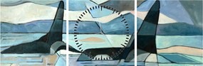 Kép - Orcas (órával) (90x30 cm)