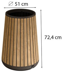 Deco henger alakú magasított műanyag virágláda 83 L