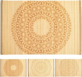 Asztali alátét bambusz téglalap alakú feltekerhető Mandala 45x30 cm