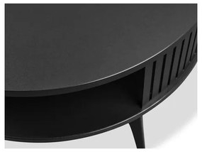 Kávésasztal ROENNI 44x75 cm fekete/arany tölgy