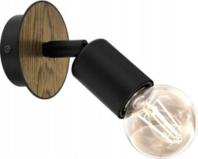 Ewilight Állítható fali lámpa modern Loft E27 fekete/barna