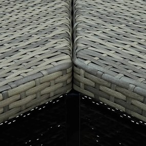 szürke polirattan sarok bárasztal 100 x 50 x 105 cm