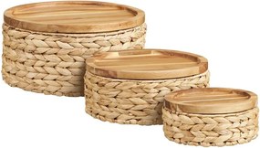 Vízijácint tárolókosár szett 3 db-os ø 30x15 cm Botofte – House Nordic