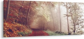 Kép - Őszi séta az erdőben (120x50 cm)