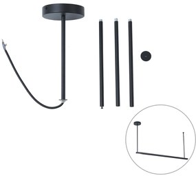 4 darabos függesztőkészlet tápegységgel 1 fázisú sínhez fekete - Iconic