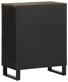 Sideboard Fekete 60x33x75 cm tömörfa Mango