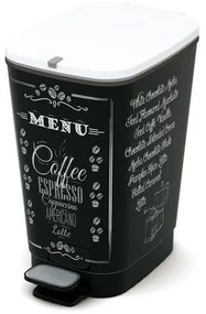Chic műanyag szemetes kosár, térfogata 60 l, Coffee menu