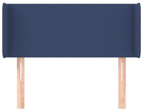 kék szövet fejtámla szárnyakkal 93x16x78/88 cm