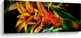 Narancssárga csokor képe (órával) (90x30 cm)