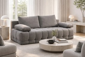 Tuko kinyitható kanapé tárolóval - szürke Freya 210.21 dzsörzé