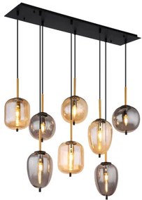GLOBO 15345-8A BLACKY Többágú Függesztett Lámpa IP20