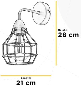 ONLI - Fali lámpa PÓK 1xE27/15W/230V fekete