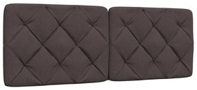 ágy matraccal Sötétbarna 140x200 cm szövet