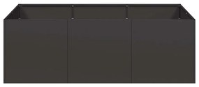 vidaXL ültetőtartó fekete 120x80x40 cm acél