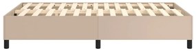 cappuccino színű műbőr ágykeret 120 x 200 cm