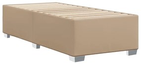 cappuccino színű műbőr ágykeret 80 x 200 cm